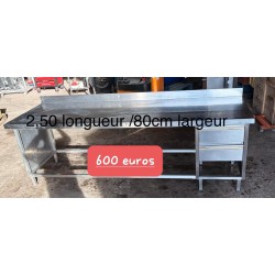 Tables inoxydable,poubelles,meubles bergerie,enrouleur